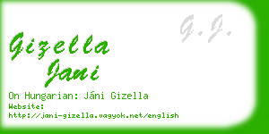 gizella jani business card