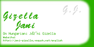 gizella jani business card